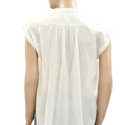 Buck Mason Heirloom Cotton Sleeveless Ojai Shirt Blouse Top