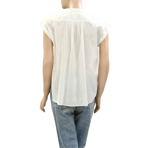 Buck Mason Heirloom Cotton Sleeveless Ojai Shirt Blouse Top