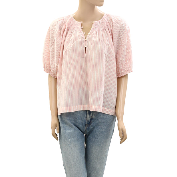 The Great The Smocked Sleep Blouse Top