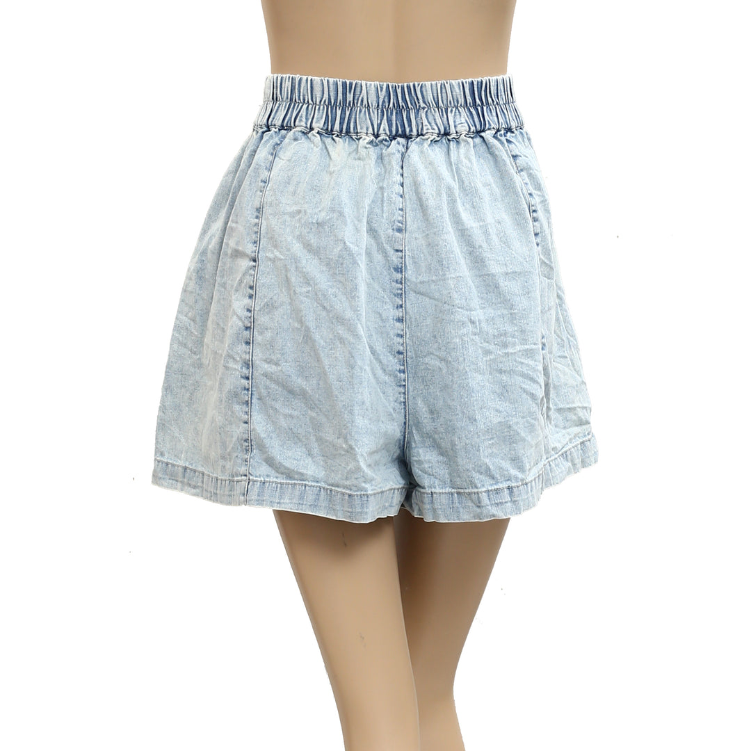 Free People We The Free Get Free Chambray Pull-On Shorts