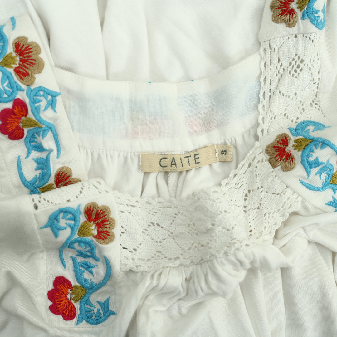 caite embroidered dress Kyla Seo By Caite Yris Dress in Oxford Blue Style KSBH56 Small / Oxford Blue