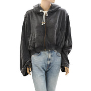 Free People Mix-Up Sweatshirt Hoodie Jacket Top