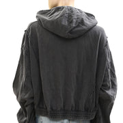 Free People Mix-Up Sweatshirt Hoodie Jacket Top