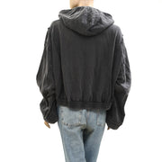 Free People Mix-Up Sweatshirt Hoodie Jacket Top