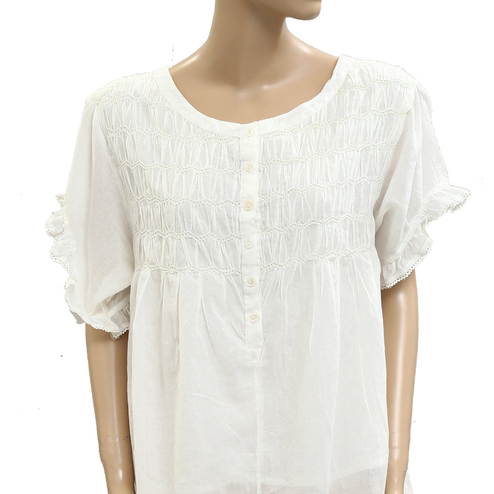 Free People Ruched Lace Romper