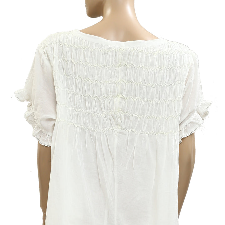 Free People Ruched Lace Romper