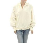 Anthropologie Pilcro Fabric Mix Hoodie Top