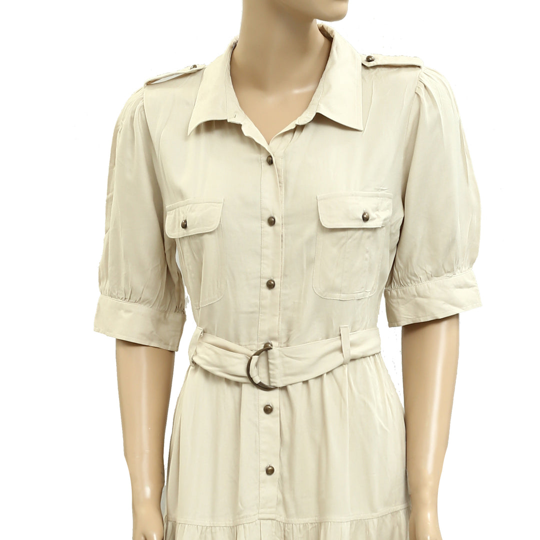 Aeropostale Aero Girls Short Sleeves Tiered Midi Dress