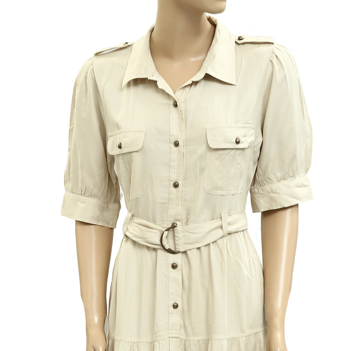 Aeropostale Aero Girls Short Sleeves Tiered Midi Dress