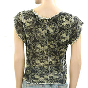 Free People Oh My Baby Tee Cropped Blouse Top