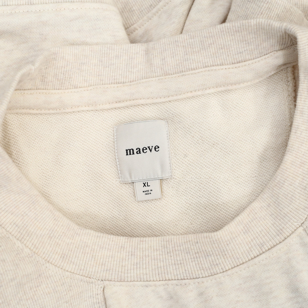 Maeve by Anthropologie Short Puff-Sleeve Sweatshirt Top