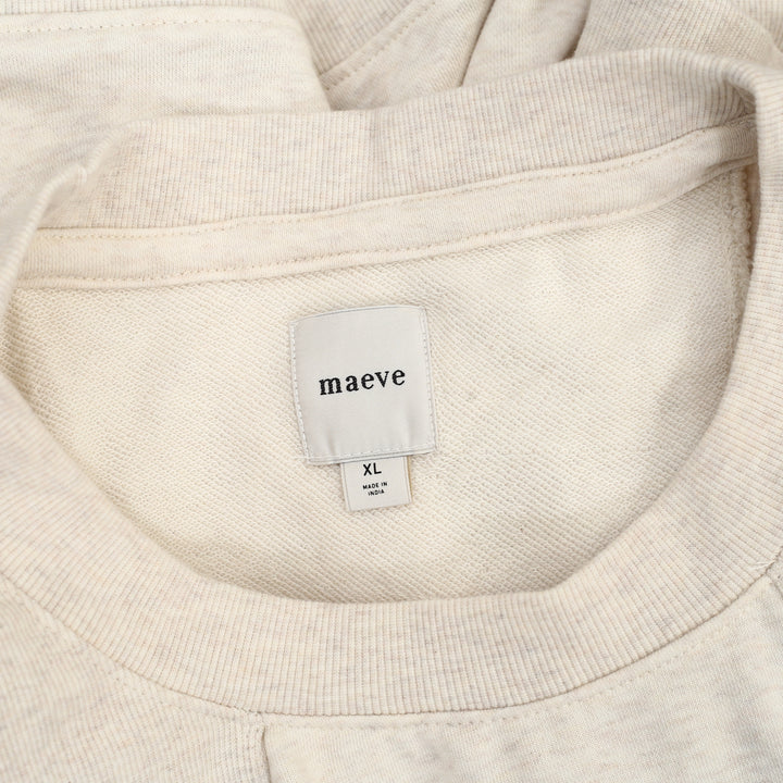 Maeve by Anthropologie Short Puff-Sleeve Sweatshirt Top