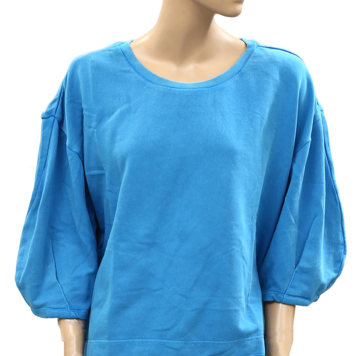 Anthropologie Kris Pleated Sweatshirt Top