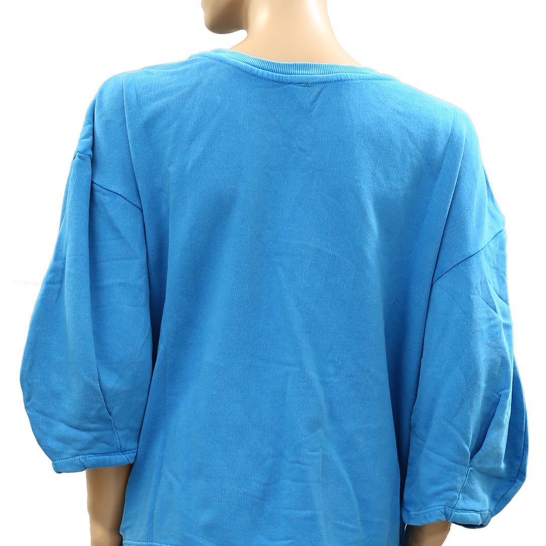 Anthropologie Kris Pleated Sweatshirt Top