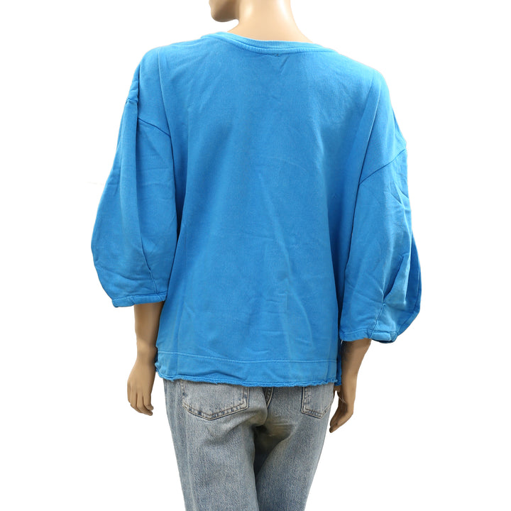 Anthropologie Kris Pleated Sweatshirt Top