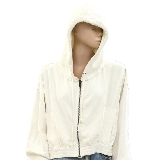 Free People Mix-Up Sweatshirt Hoodie Jacket Top