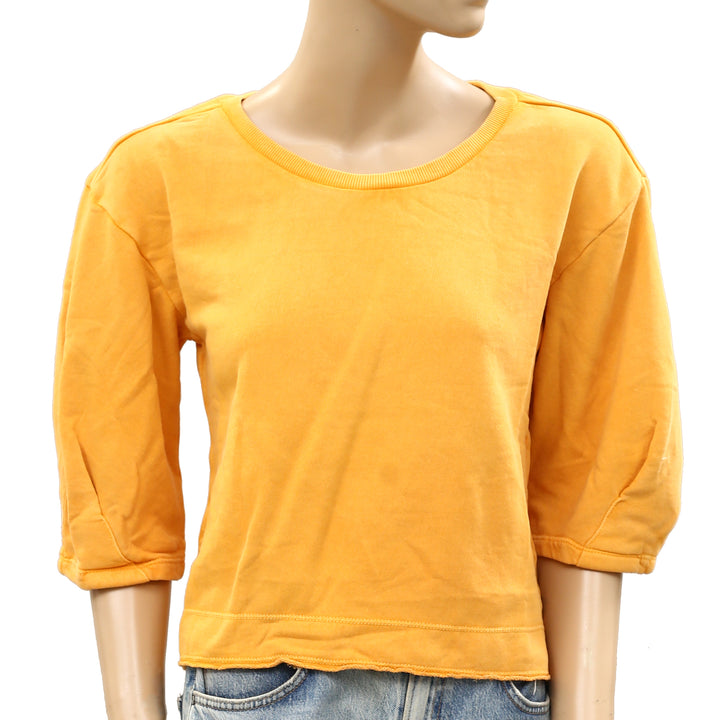 Anthropologie Kris Pleated Sweatshirt Top