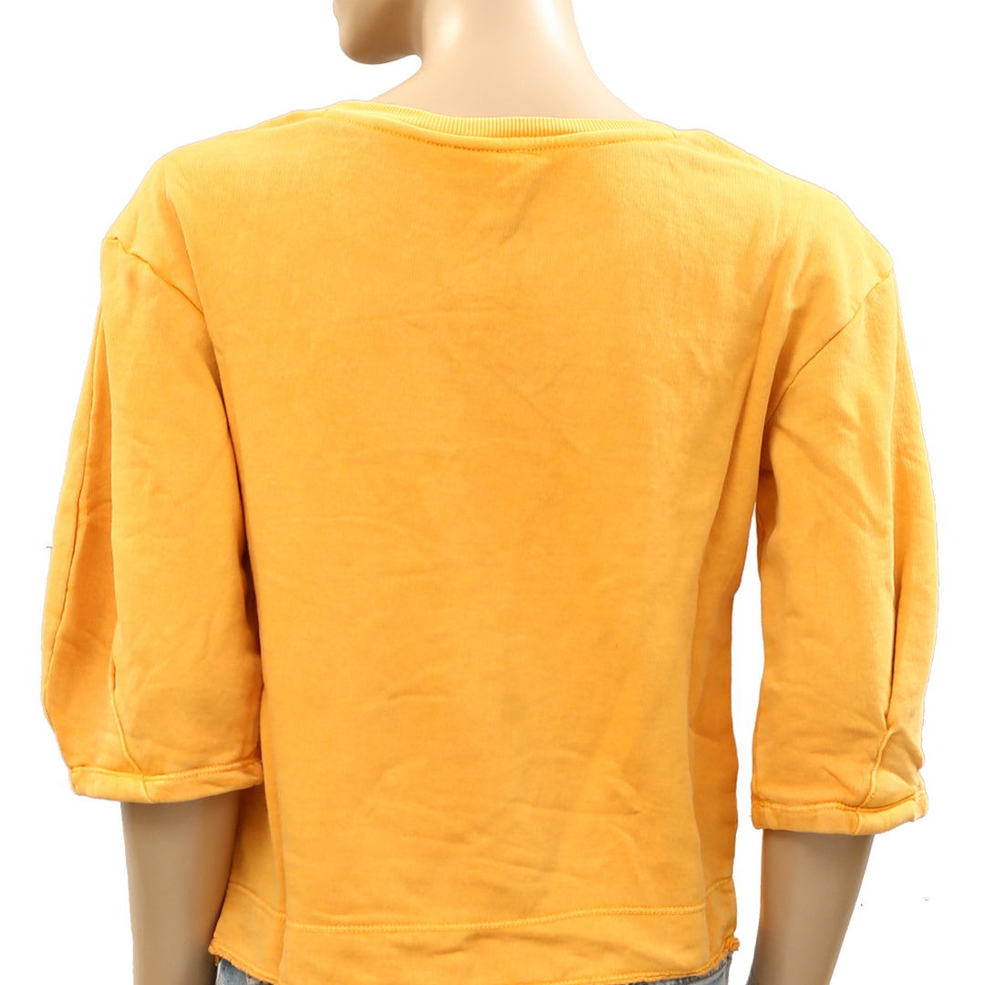 Anthropologie Kris Pleated Sweatshirt Top