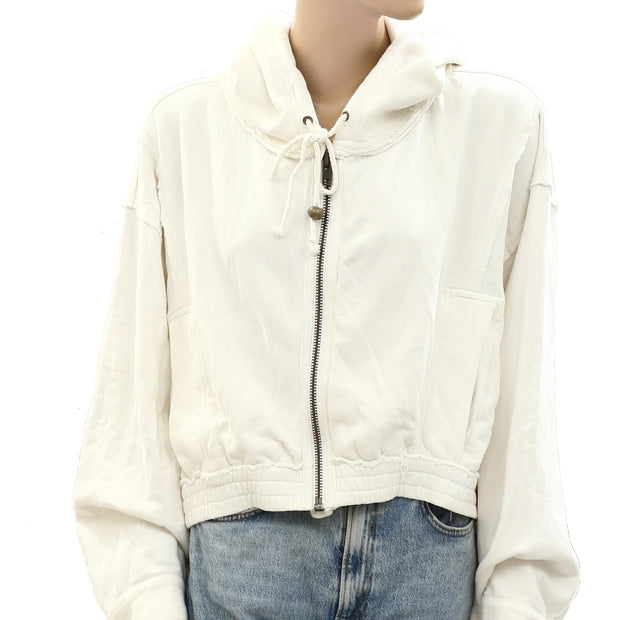 Free People Mix-Up Sweatshirt Hoodie Jacket Top