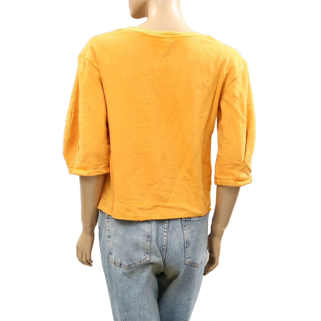 Anthropologie Kris Pleated Sweatshirt Top