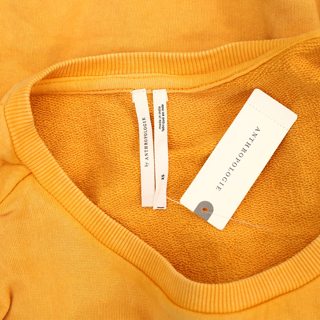 Anthropologie Kris Pleated Sweatshirt Top