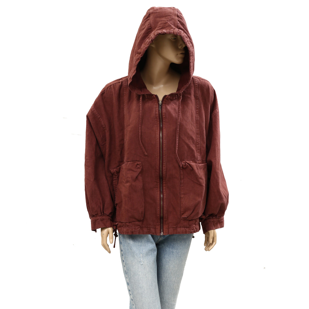Free People Donny Anorak Utility Hoodie Jacket Top