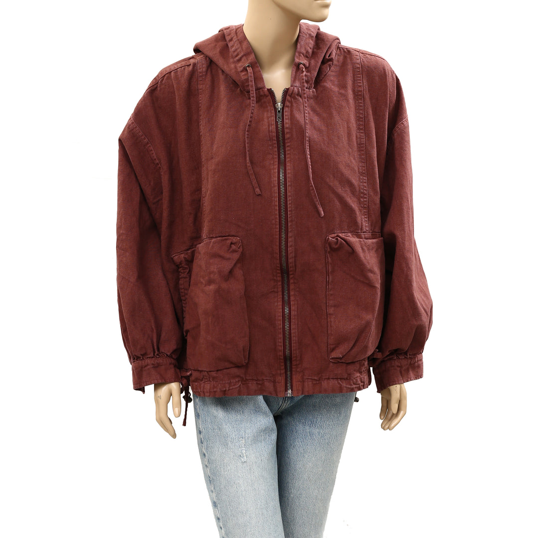 Free People Donny Anorak Utility Hoodie Jacket Top