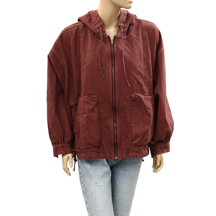 Free People Donny Anorak Utility Hoodie Jacket Top