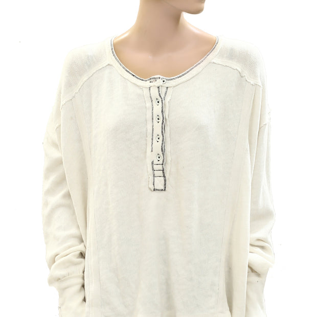 Free People We The Free Henley Solid Tunic Top