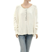 Free People We The Free Henley Solid Tunic Top