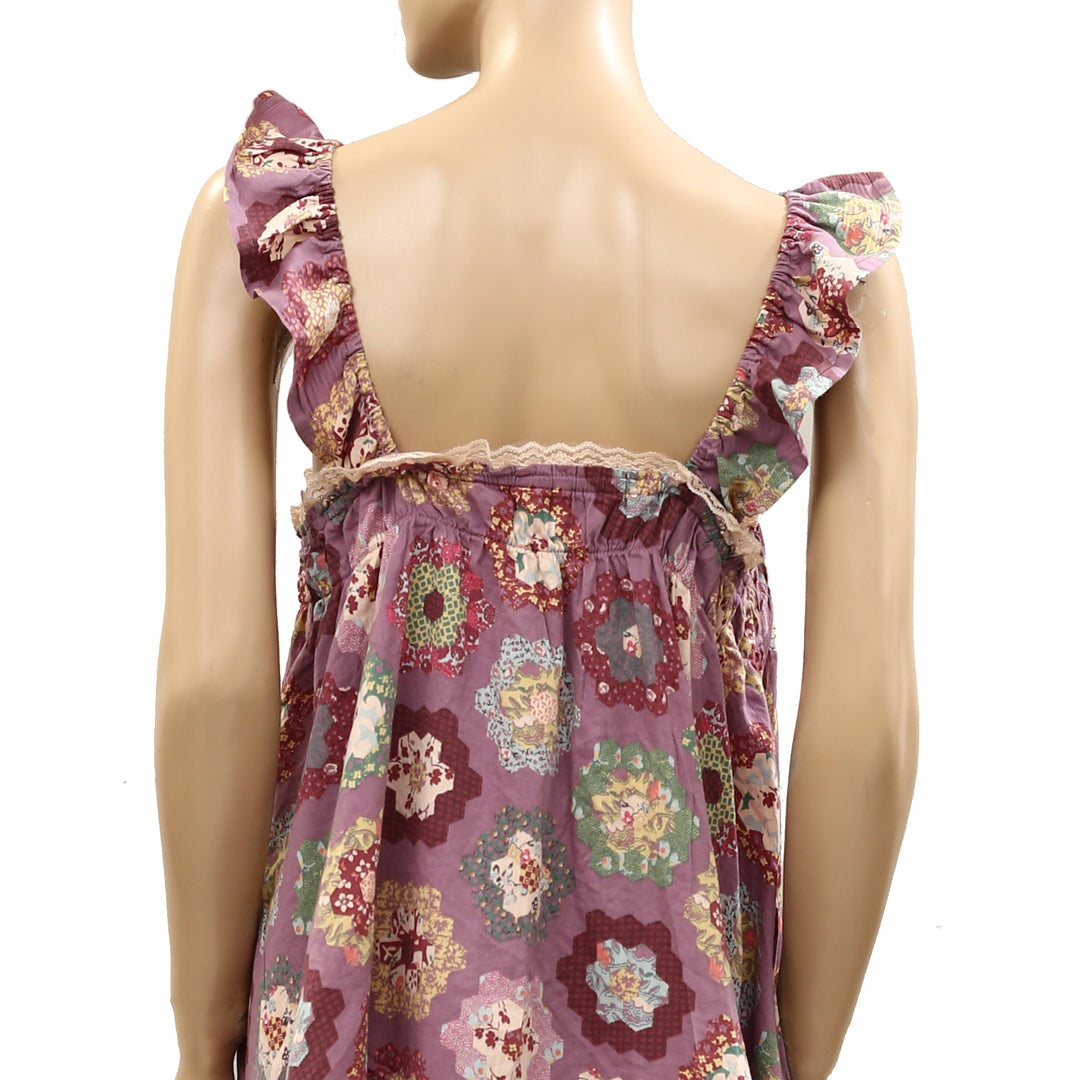 Urban Outfitters Out From Under Hearts Desire Lace Trim Lounge Dress