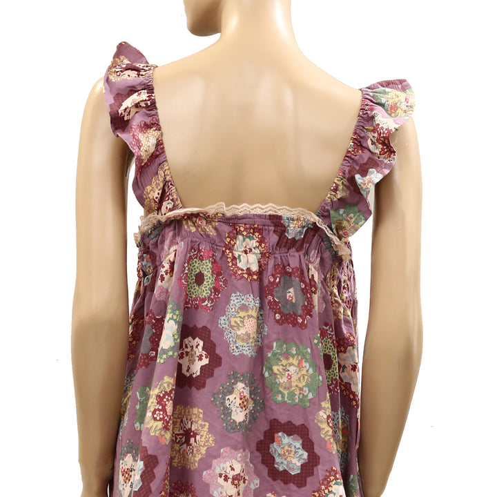 Urban Outfitters Out From Under Hearts Desire Lace Trim Lounge Dress