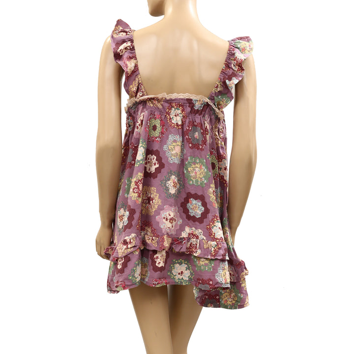 Urban Outfitters Out From Under Hearts Desire Lace Trim Lounge Dress