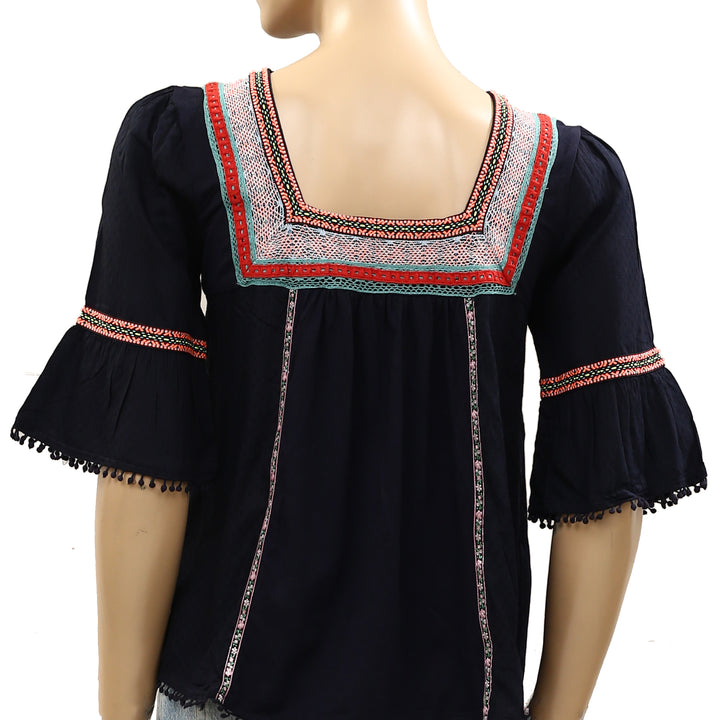 Anthropologie Dakota Embroidered Blouse Top