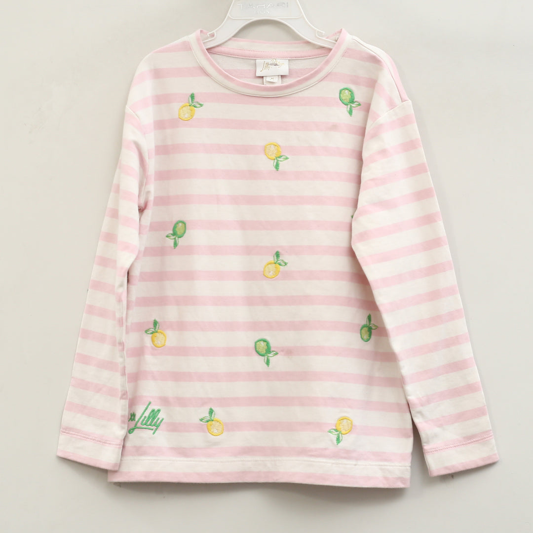 Lilly Pulitzer Mini Ballad Striped Embroidered Sweatshirt