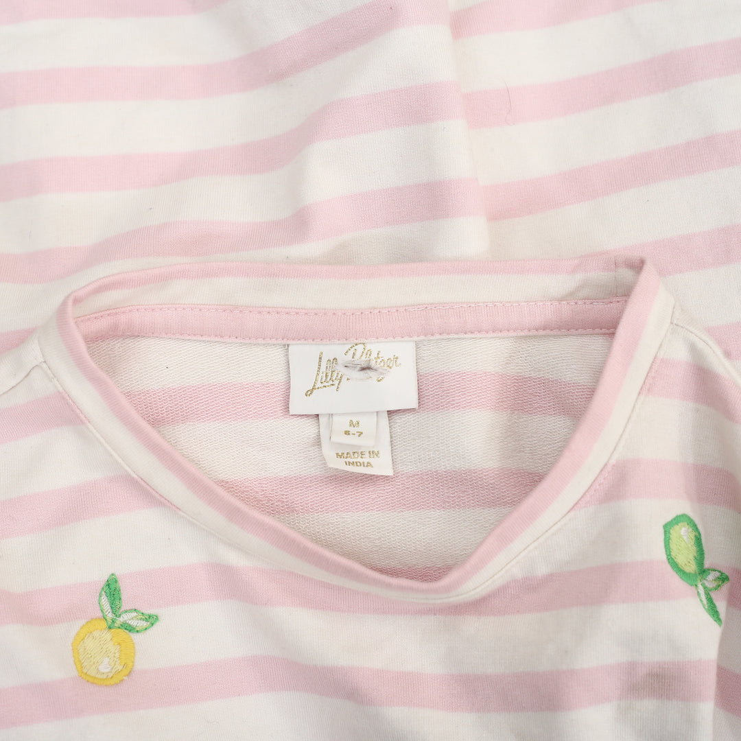Lilly Pulitzer Mini Ballad Striped Embroidered Sweatshirt