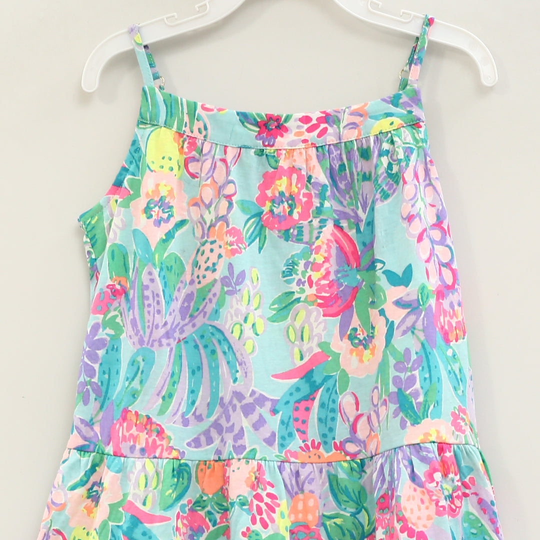 Lilly Pulitzer Kids Girls Mini Dress Tiered Floral Print