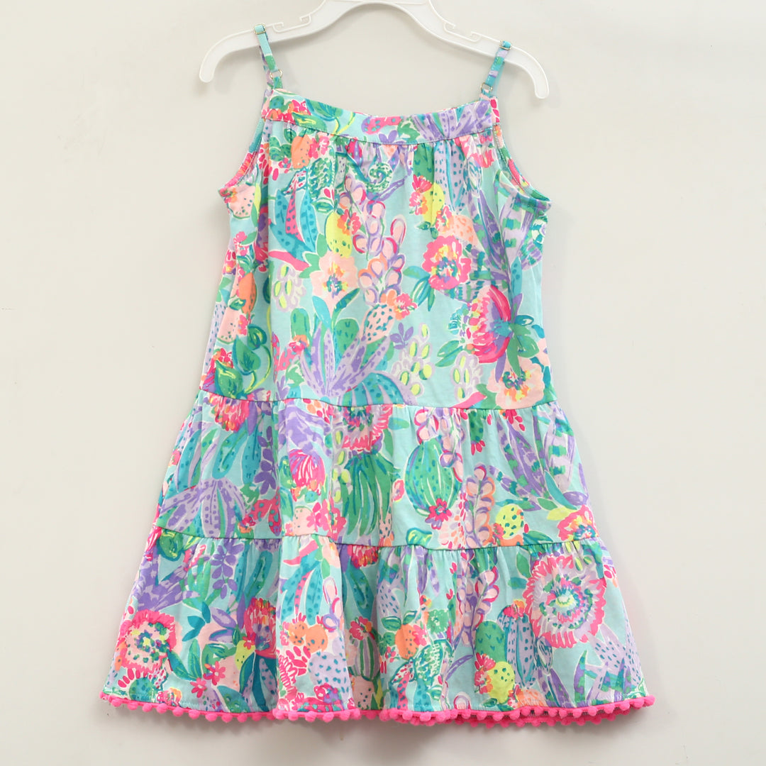 Lilly Pulitzer Kids Girls Mini Dress Tiered Floral Print