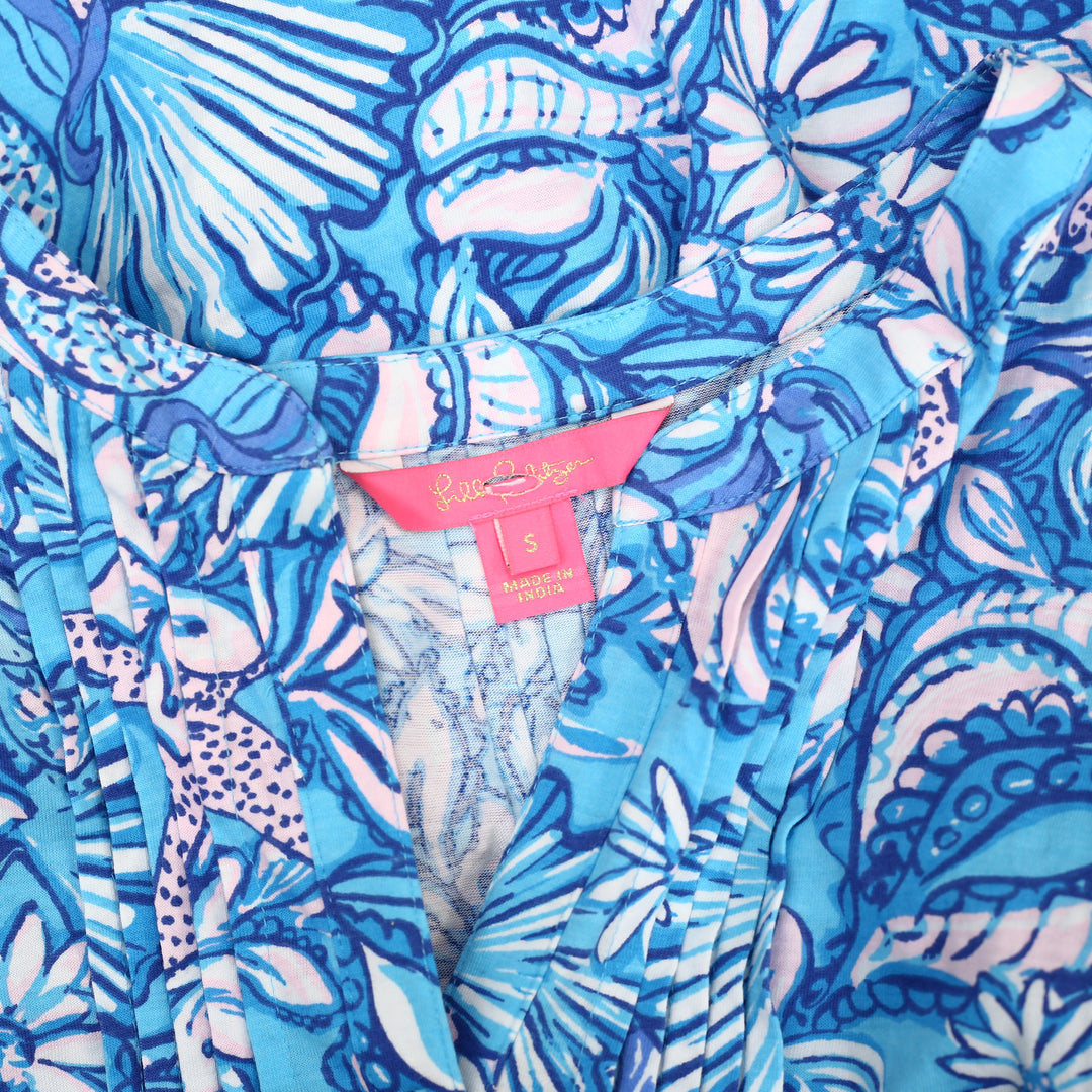 Lilly Pulitzer Golda Blouse Top Amalfi Sound The Sirens