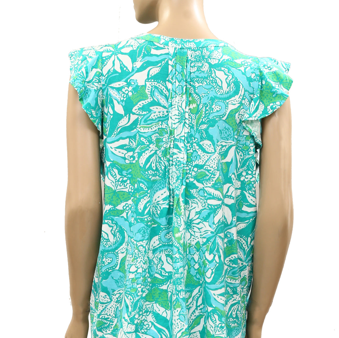 Lilly Pulitzer Golda Blouse Top Amalfi Sound The Sirens