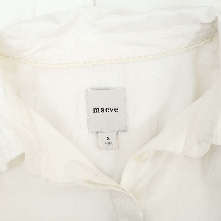 Maeve Anthropologie White Cotton Tunic Mini Dress