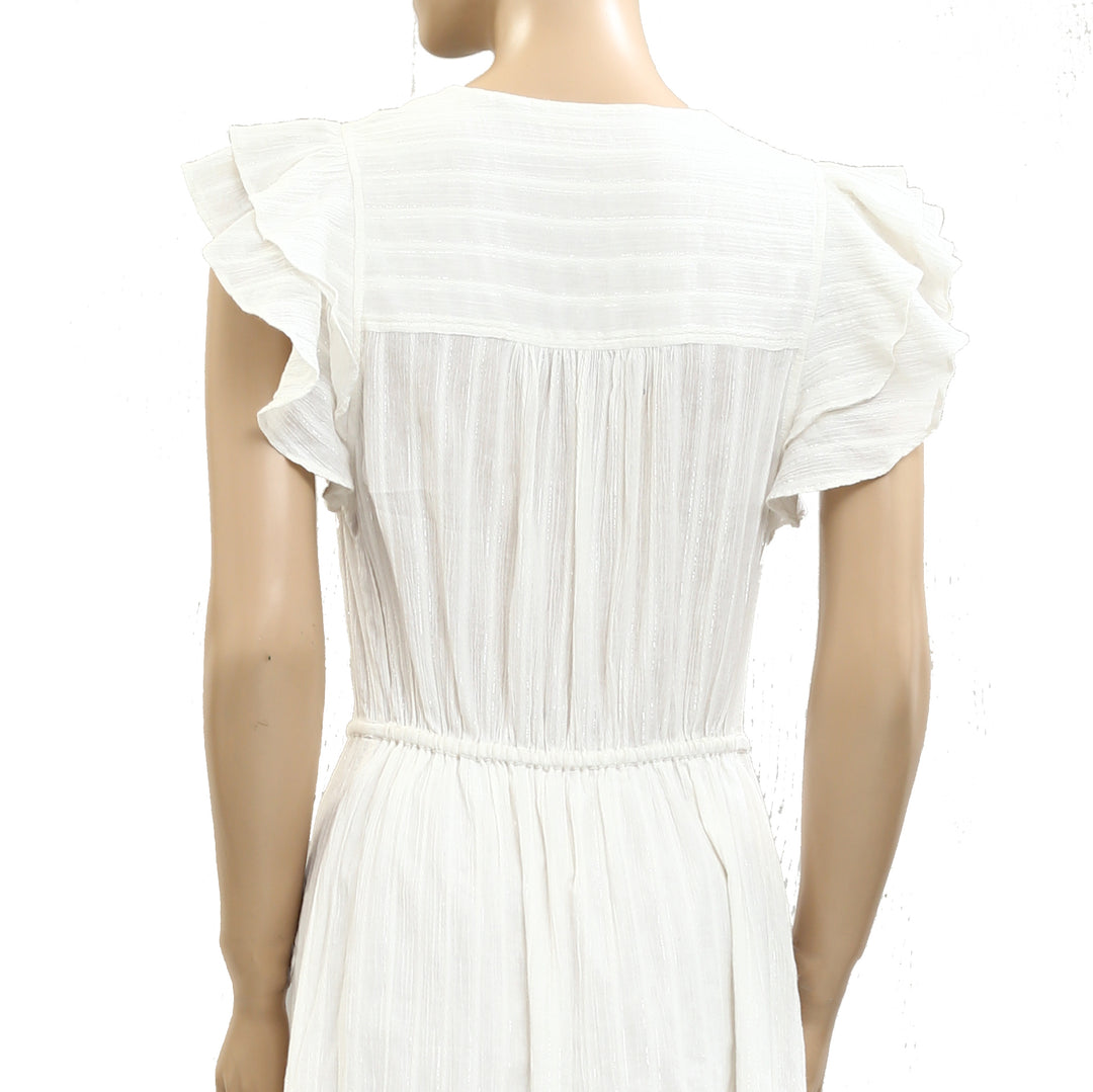 Veronica Beard Tinzia Lurex-Striped Midi Dress