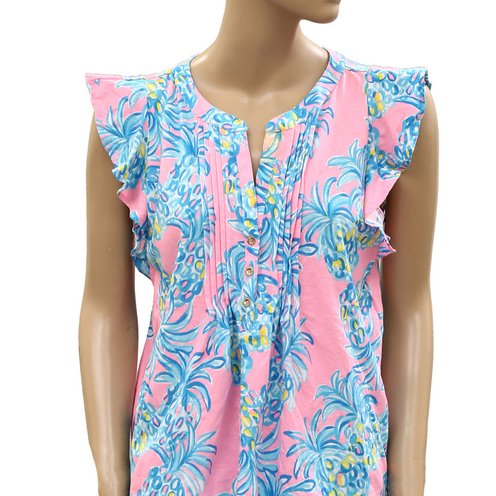 Lilly Pulitzer Golda Blouse Top Amalfi Sound The Sirens