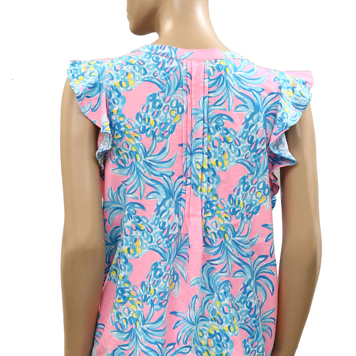 Lilly Pulitzer Golda Blouse Top Amalfi Sound The Sirens
