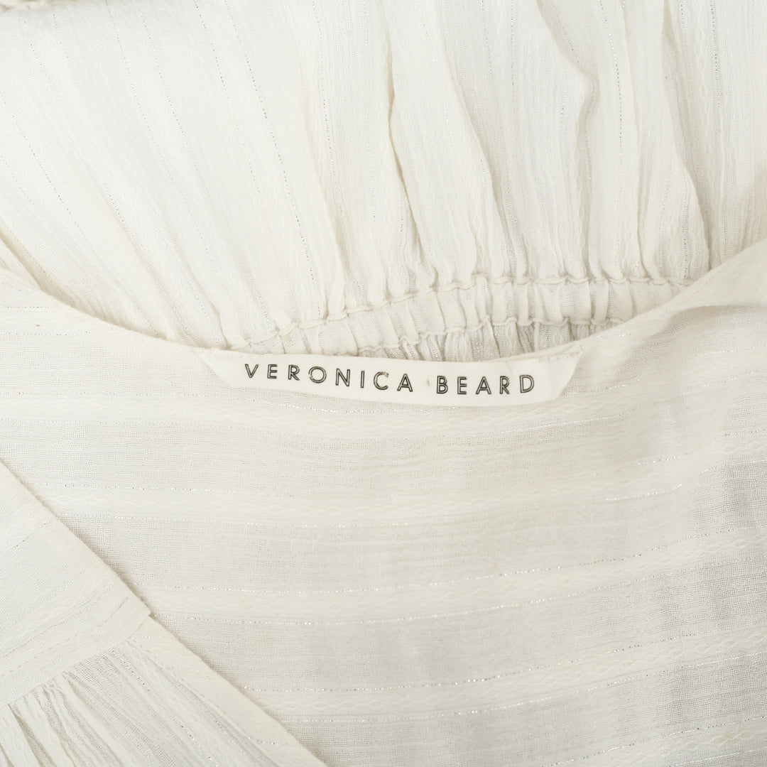 Veronica Beard Tinzia Lurex-Striped Midi Dress