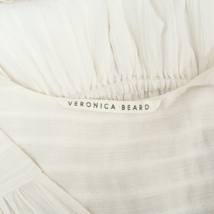 Veronica Beard Tinzia Lurex-Striped Midi Dress