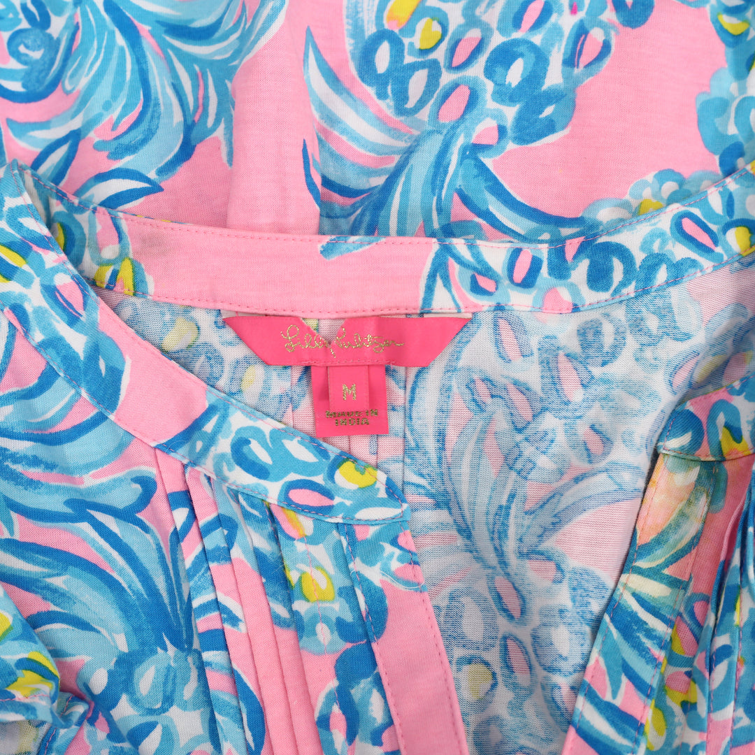 Lilly Pulitzer Golda Blouse Top Amalfi Sound The Sirens