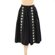 Ulla Johnson Embroidered Midi Skirt