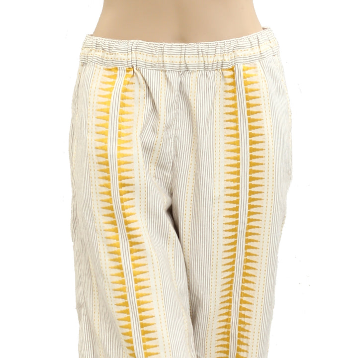 Free people Embroidered Striped Printed Pants
