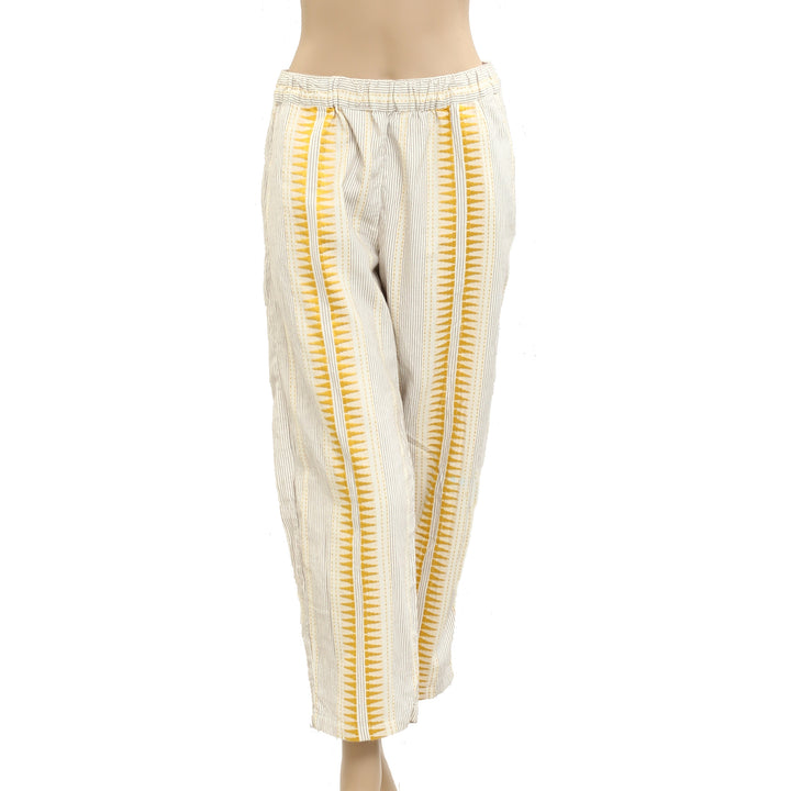 Free people Embroidered Striped Printed Pants
